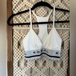 Koral White and Gray Sports Bra